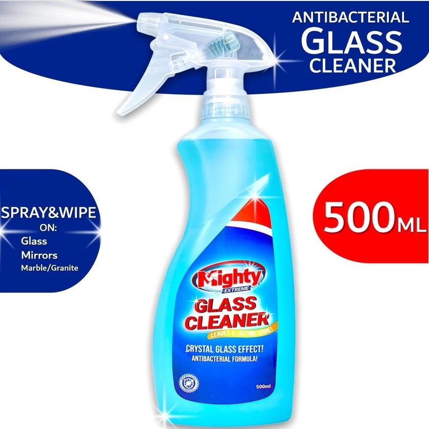 Mighty Glass Cleaner Antibacterial 500ml with SPRAY GLASS CLEANER