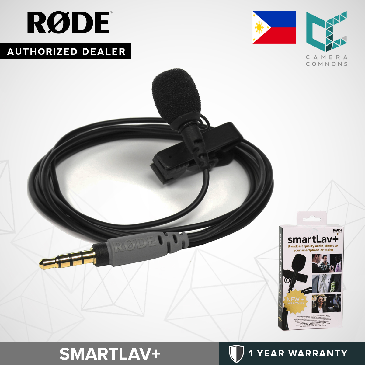 Rode smartLav+ Lavalier Condenser Microphone for Smartphones Smart Lav