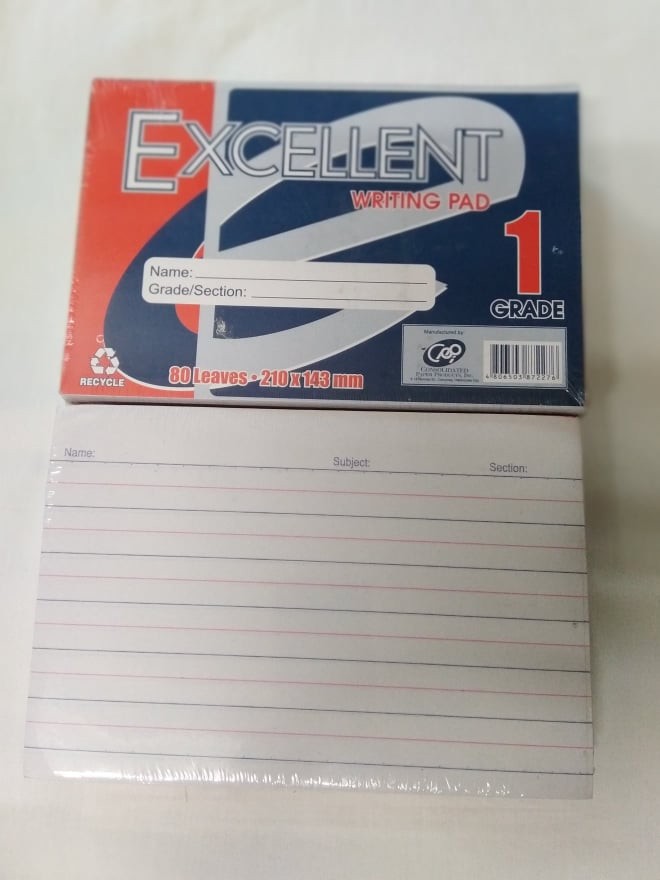 PAD PAPER Grade 4 / Grade 3 / Grade 2 / Grade 1 5 pads per set