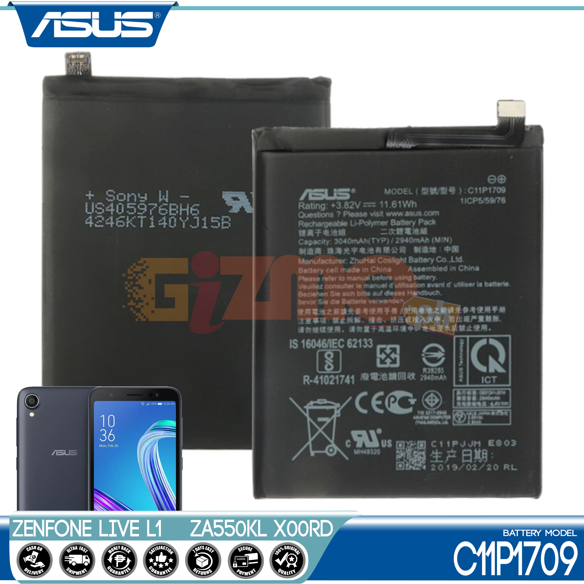 asus zenfone c11p1709