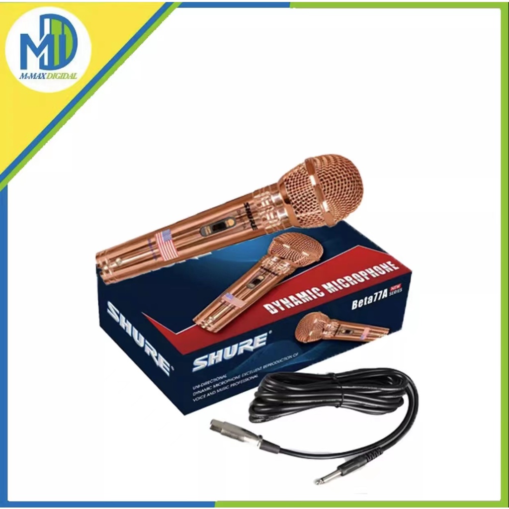 Microphone Karaoke SHURE BETA 77A Dynamic Heavy Duty Wired Professional Karaoke Audio Speaker