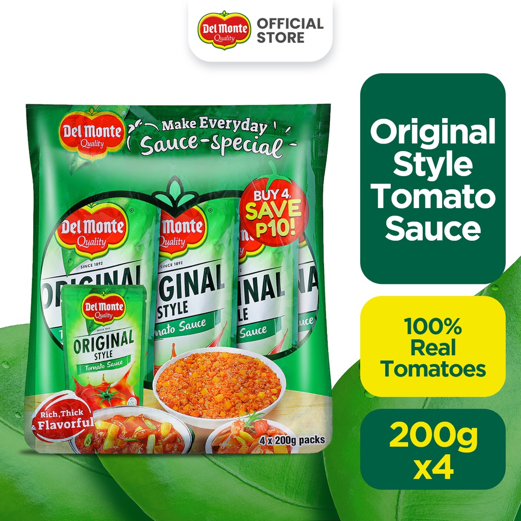 Pabrika Direktang Benta Del Monte Original Style Tomato Sauce With 100 Real Tomatoes 200g X 4 0619