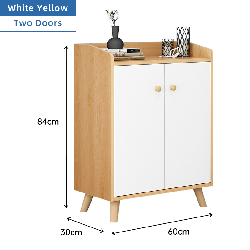 EXINHOME Home Shoe Cabinet Wood Shoe Rack Organize Large Storage Shoe ...