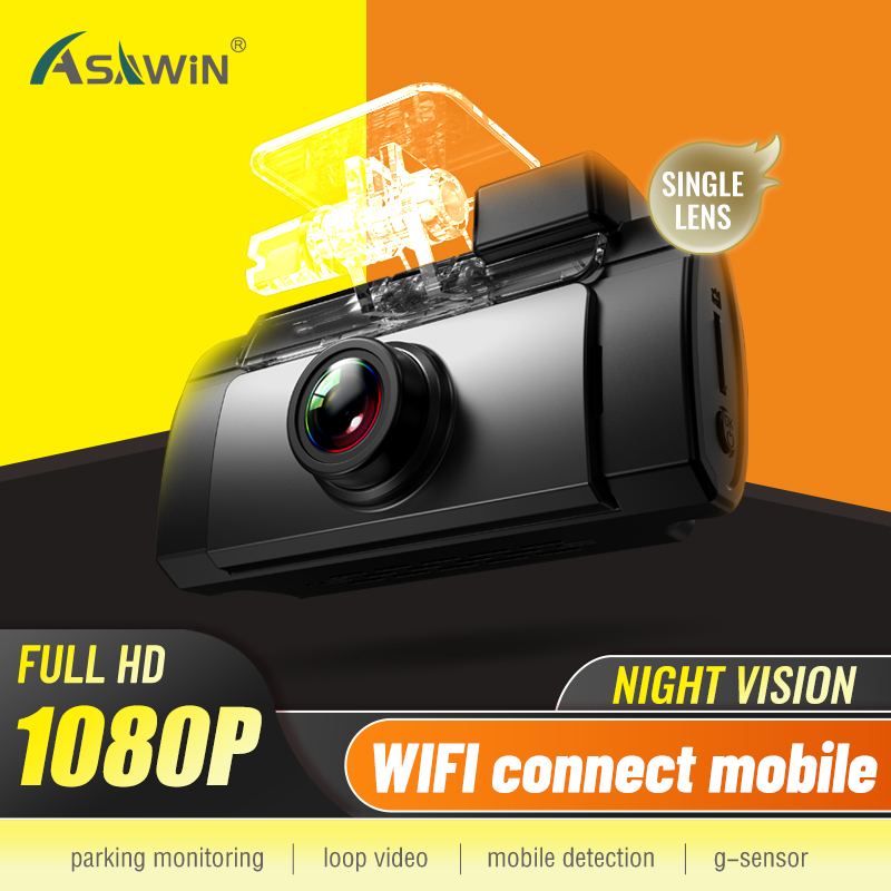 Asawin Máy Ghi Hình Lái Xe Ô Tô WiFi K200 Camera Hành Trình 1080P FHD Với