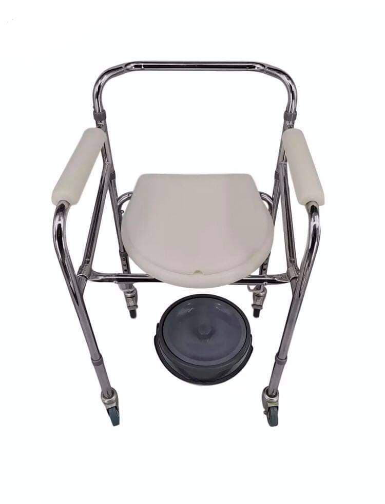 TOILET COMMODE CHAIR WITH WHEELS AND ARMREST Lazada PH