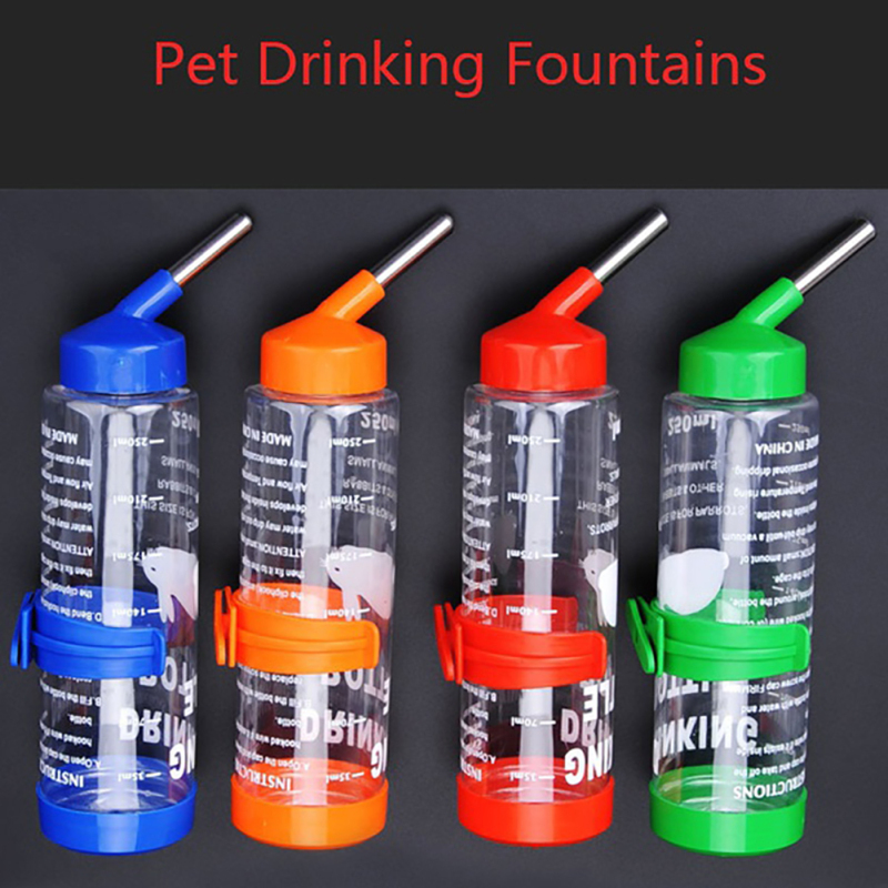 250ML Pet Drink Stainless Steel Automatic Water Fountain Bottle