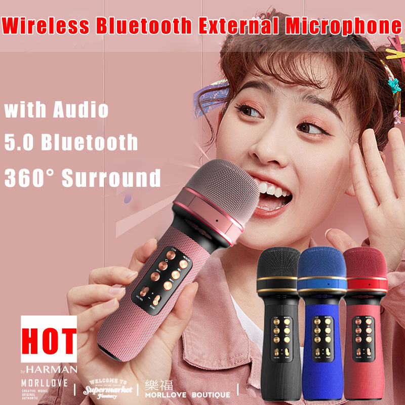 WS898 Karaoke Speaker Bluetooth with Microphone and Mic Condenser Complete Set Mini Karaoke