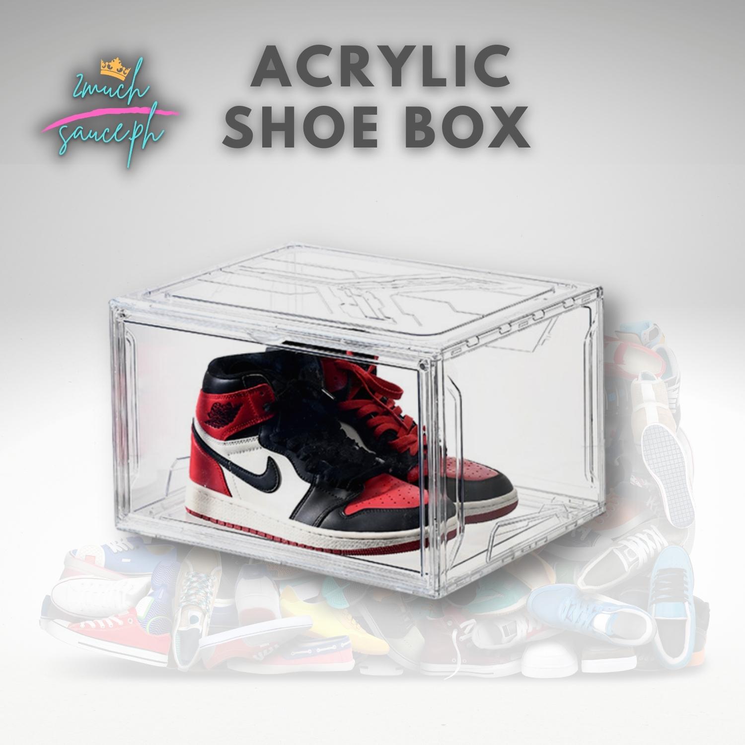 ACRYLIC SHOE BOX SIDE DROP KICKSMATE FULLY TRANSPARENT