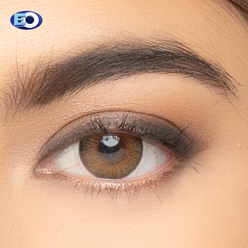 EO Flexwear Colors Colored Graded Contact Lens Cinnamon Good for 3