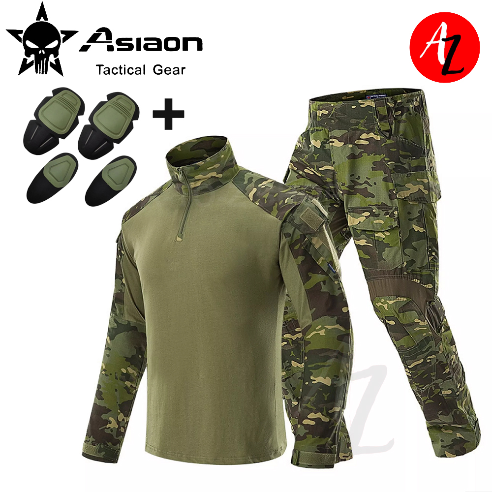 ASIAON Gen3 Tactical Uniform Set BDU MCTP Camouflage Combat Shirt Pants