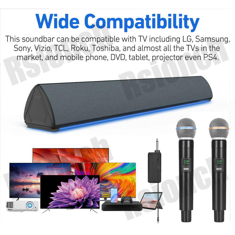 Mic Soundbar Dvd Rsionch Sound Bar Karaoke With Microphone ,20W