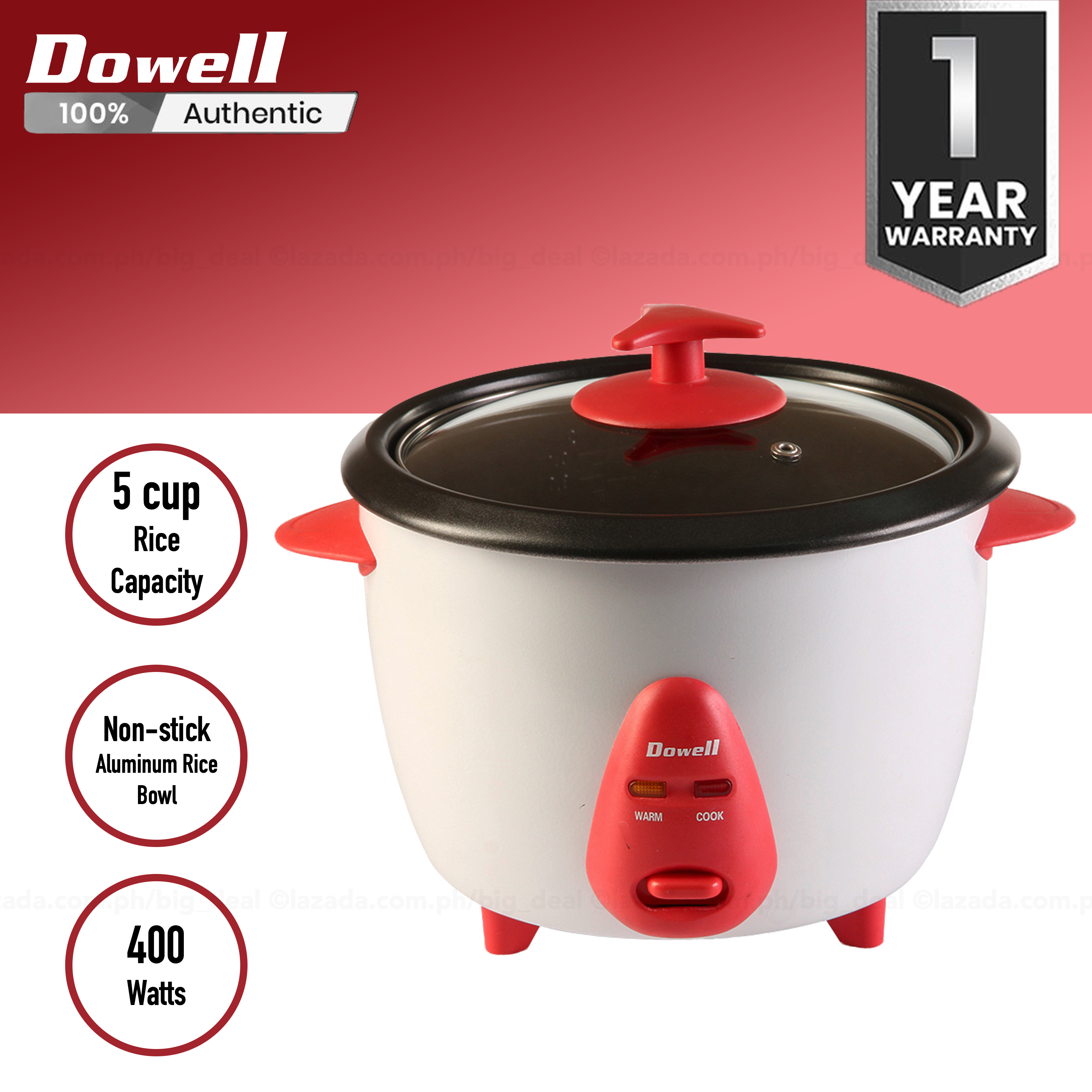 Dowell 5 Cups Rice Cooker RC-50 | Lazada PH