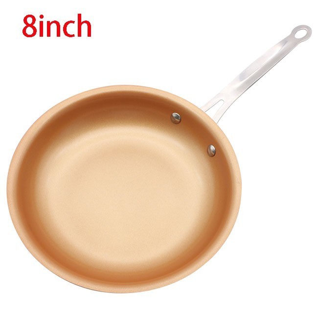 Non-stick Copper Frying Pans Skillets With Coating Induction Cooking Oven  Cooking Pot Nonstick Pan Cookware 1pcs 8/10/12Inch pot - AliExpress