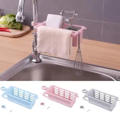 Towel Rack Holder Plastic Kitchen Sink Sponge Storage Rack Dish Drain Soap Brush Organizer Kitchen Bathroom Accessories