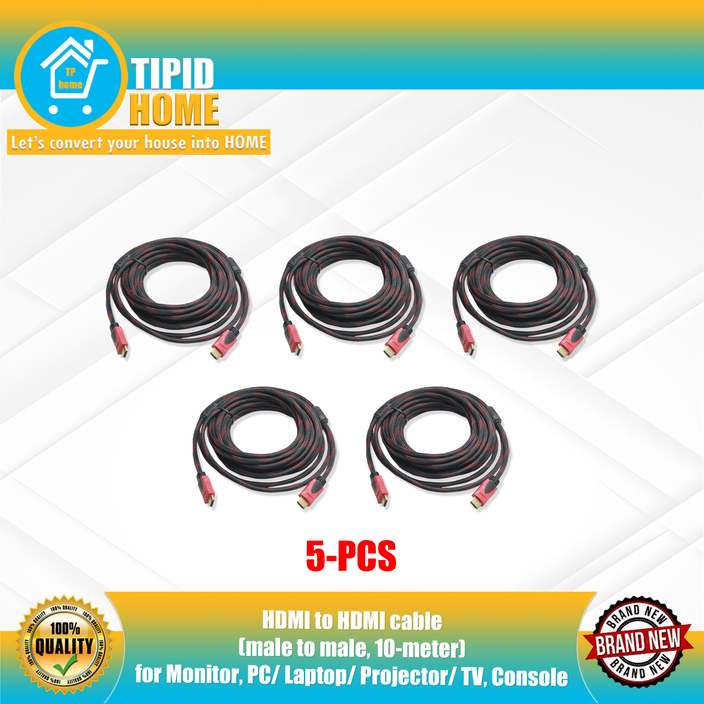 HDMI to HDMI cable (male to male, 10meter) for Monitor, PC/ Laptop