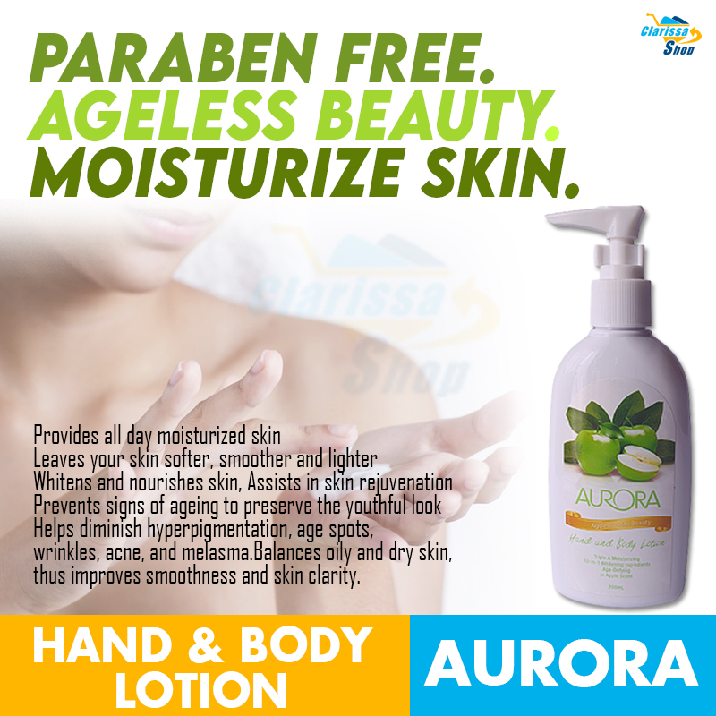 Aurora HAND & BODY LOTION 200ml Whitening, Triple A Moisturizer, Age