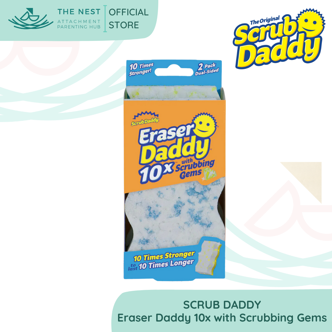 Scrub Daddy Eraser Sponge - Eraser Daddy 10x with Scrubbing Gems