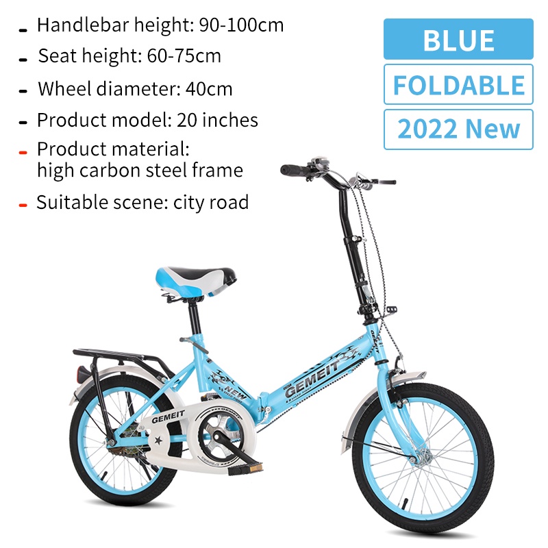 Folding Bike Double Disc Brake 20 Inch Portable Leisure Adult