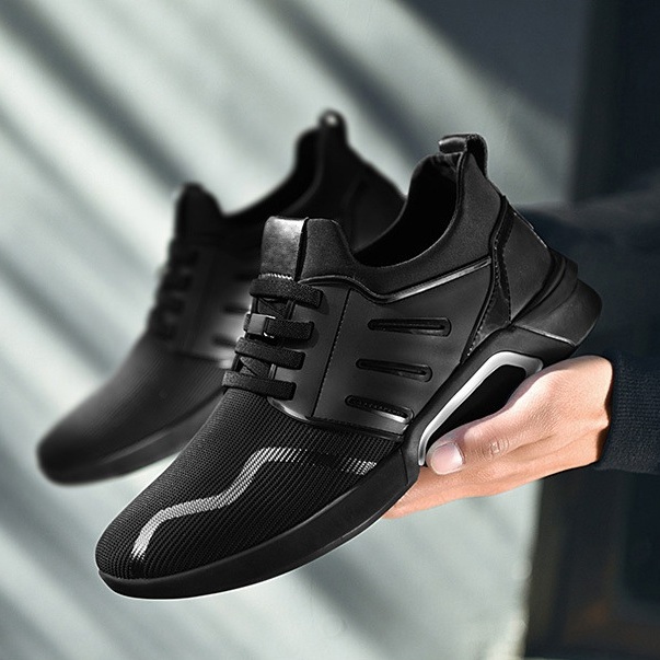 all black casual sneakers