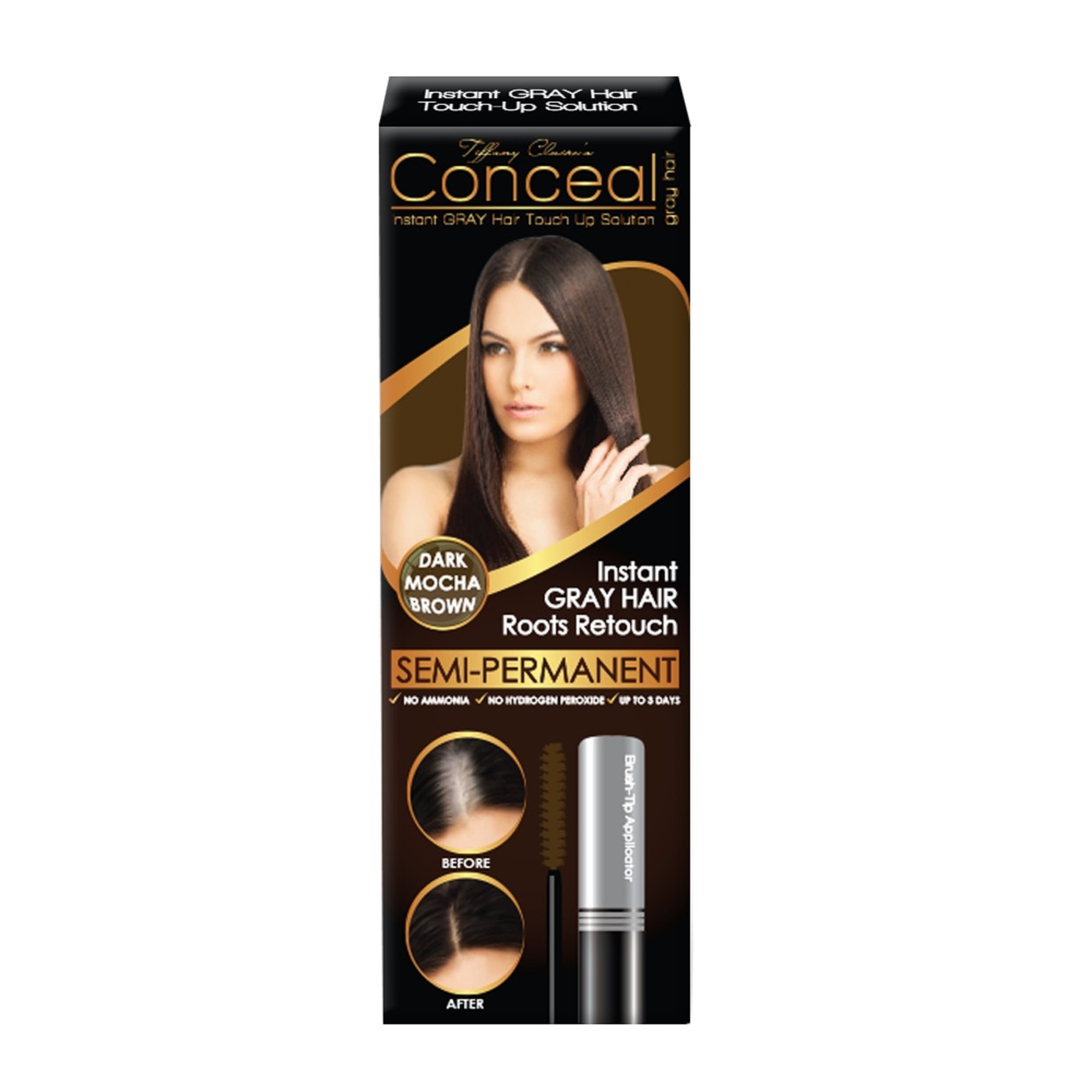 TIffany Claire's Conceal Brush Tip Applicator (Dark Mocha Brown