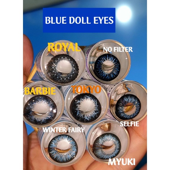 BLUE DOLL EYES CONTACT LENSES 16MM WITH 21MM EFFECT WITH CASE Lazada PH