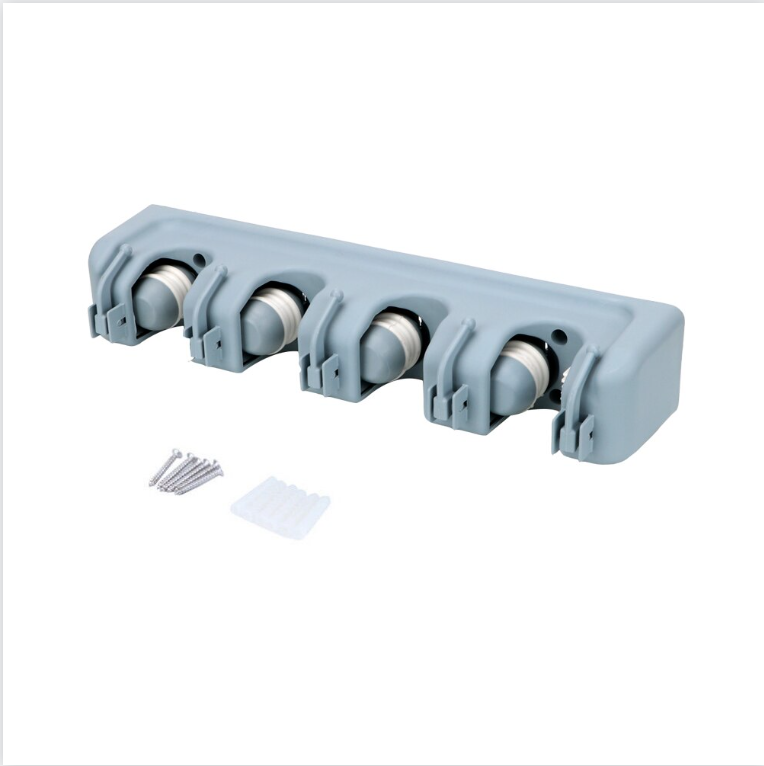 3 Styles Wall Mounted Easy Installation Hanging Broom Holder Mop