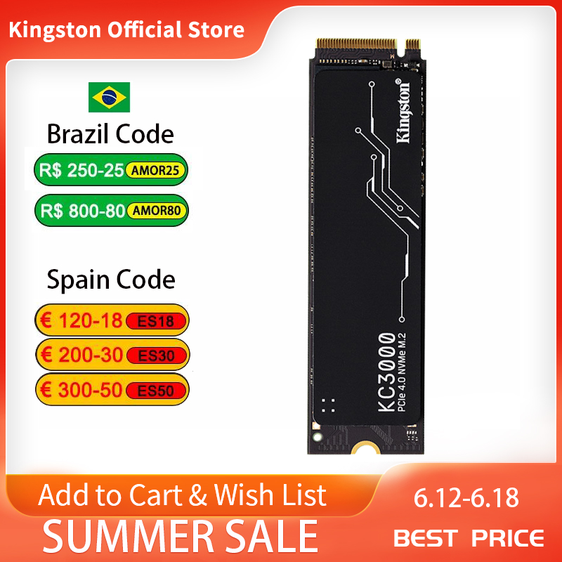 Kingston KC3000 PCIe 4.0 NVMe M.2 ssd m2 512gb 1tb 2tb 4TB hard Drive Internal Hard Disk For