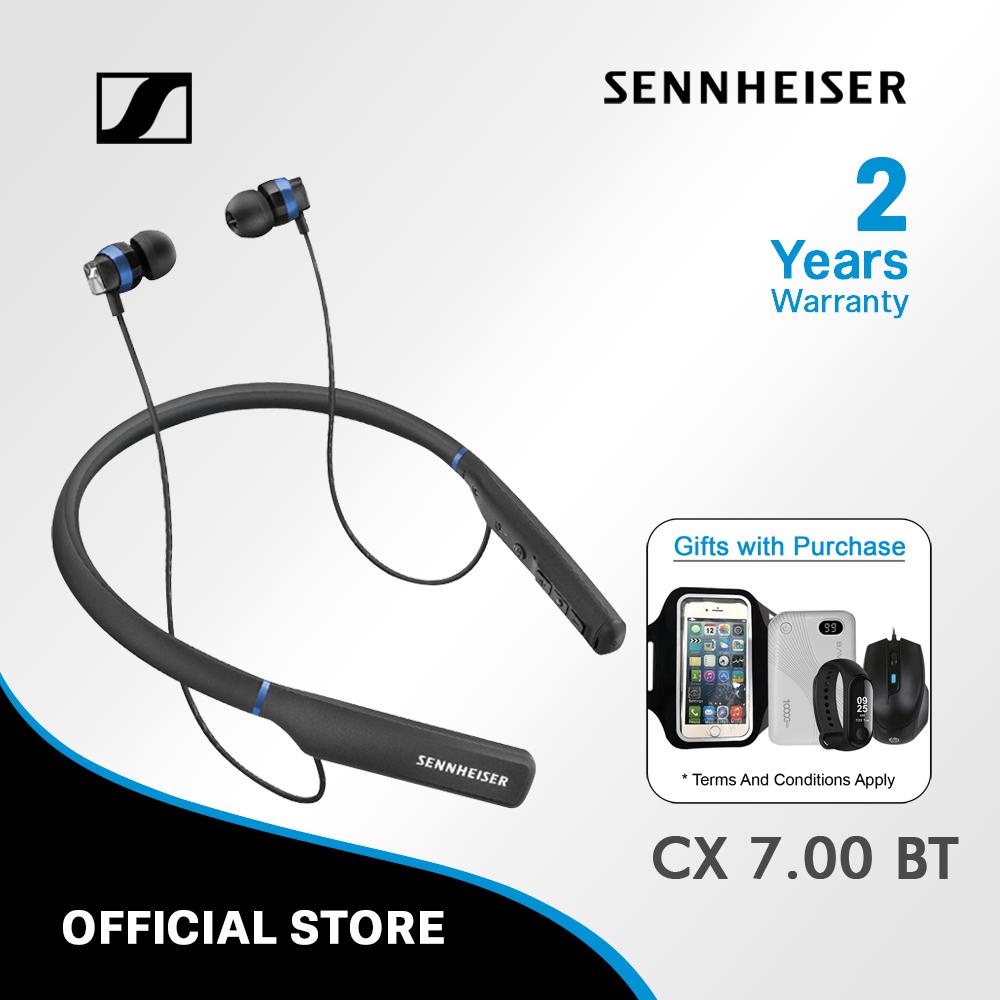 Sennheiser CX 7.00 BT In-Ear Wireless - Bluetooth Neckband-Style Earphones with Integrated Mic and Remote