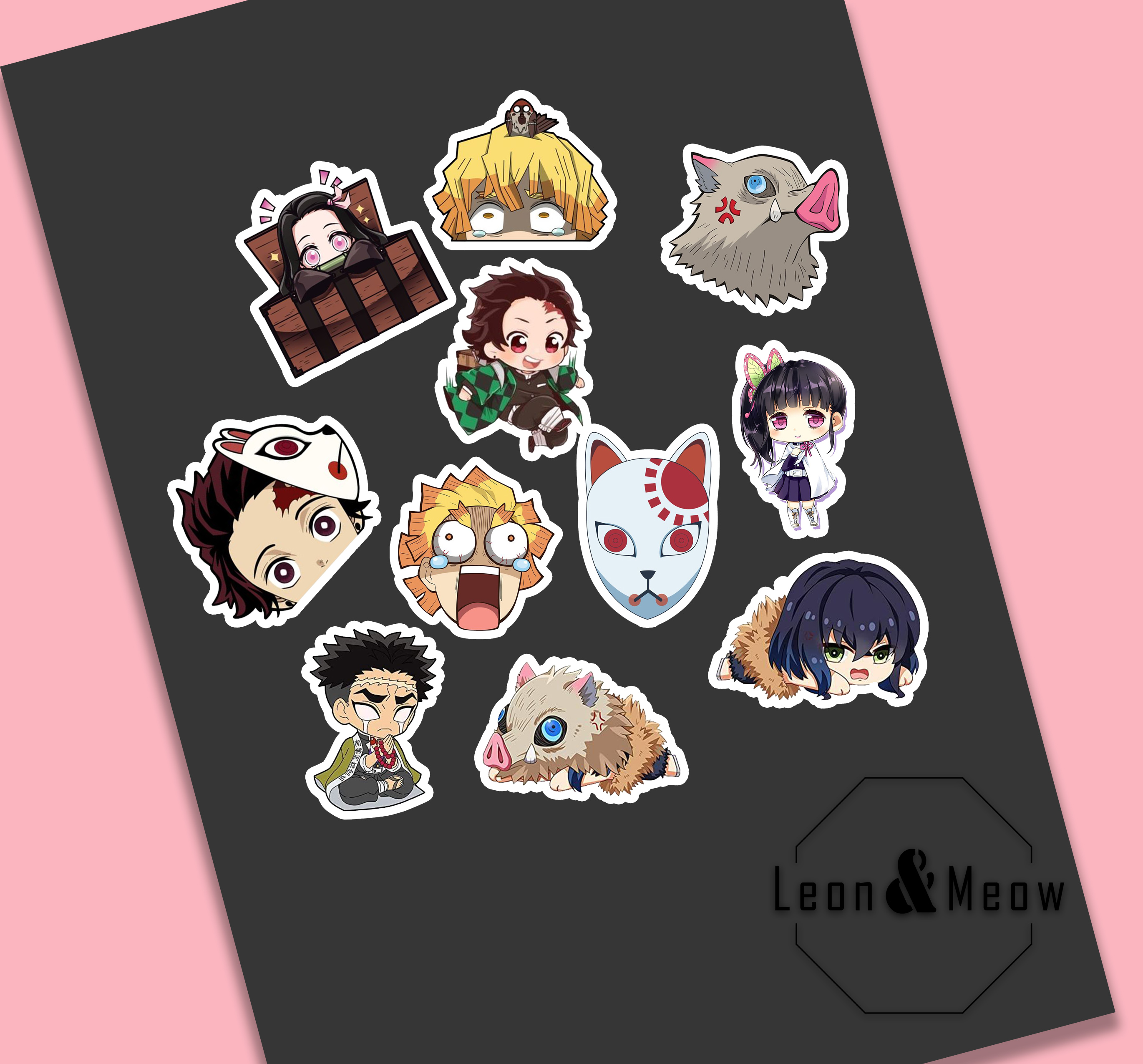 2-2.5 Inches (Small) Anime Peeking Waterproof Stickers | High Definition |  High Quality | Black Border | Lazada PH