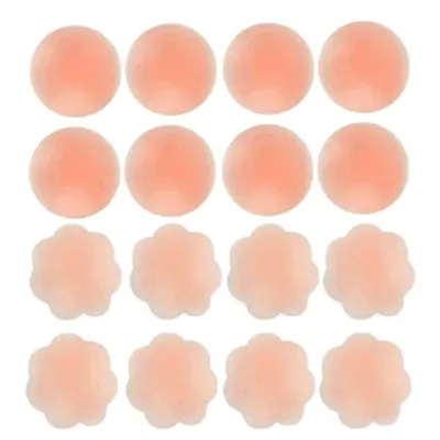 Benferry 16Pcs Reusable Self Adhesive Silicone Breast Nipple Cover Bra Pasties Sticker