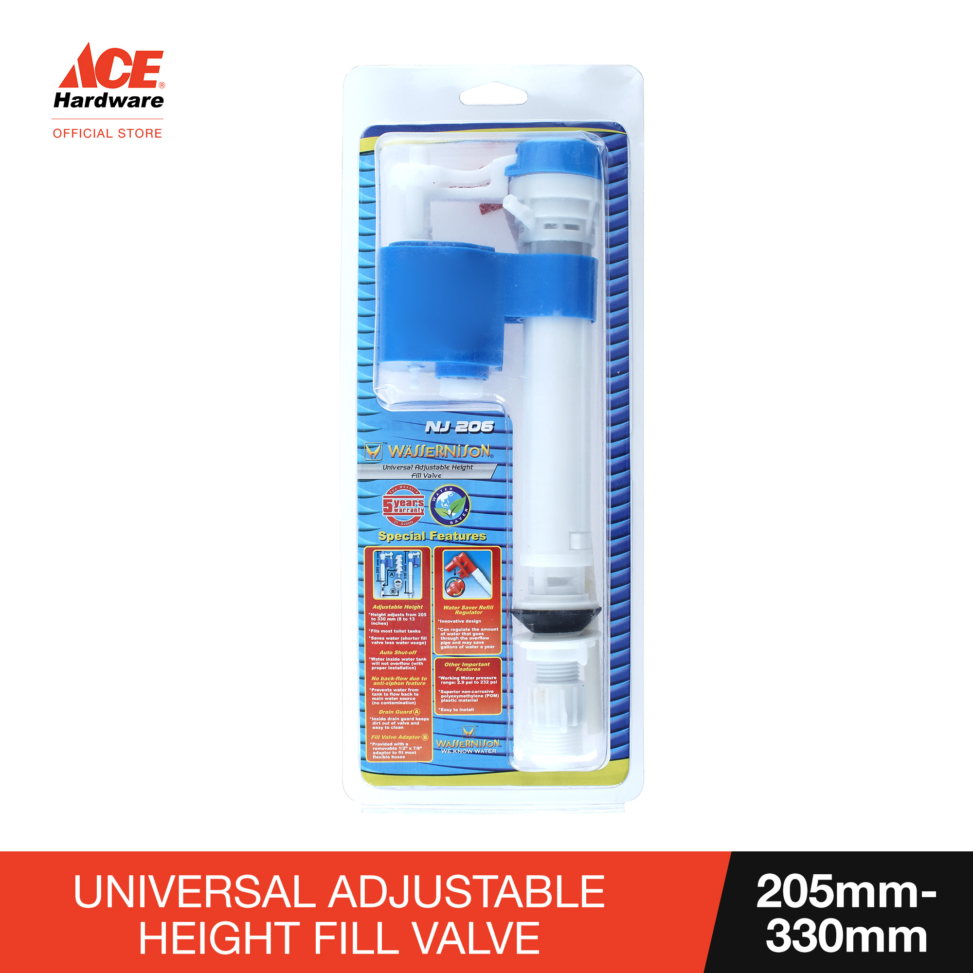 WASSERNISON Universal Adjustable Height Fill Valve NJ206 Lazada PH