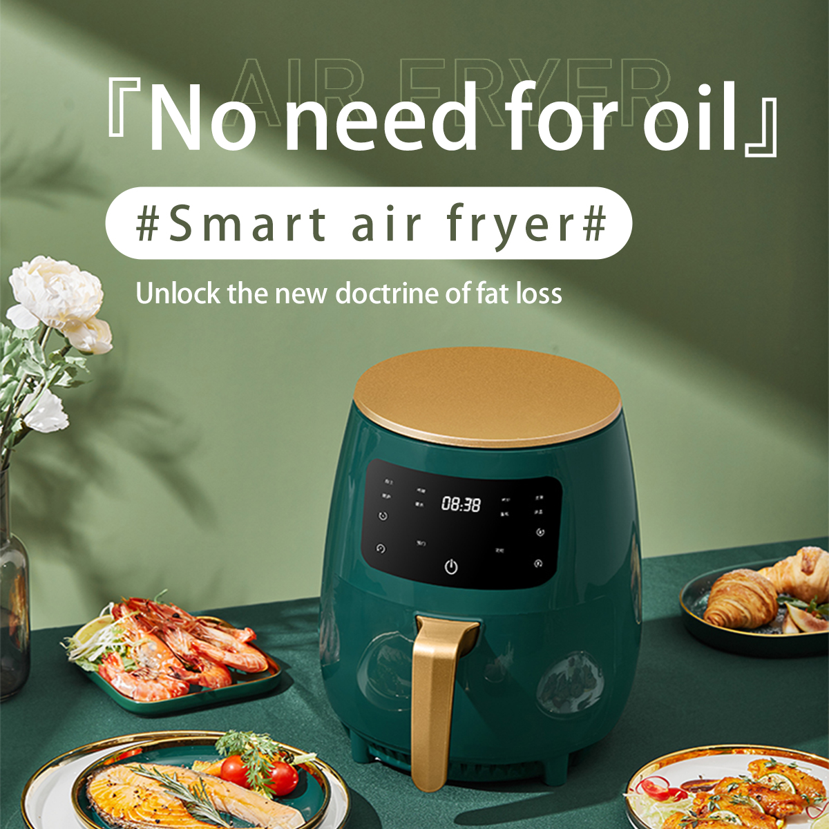 【COD】air fryer Koozy air fryer 6L household multifunction Electric