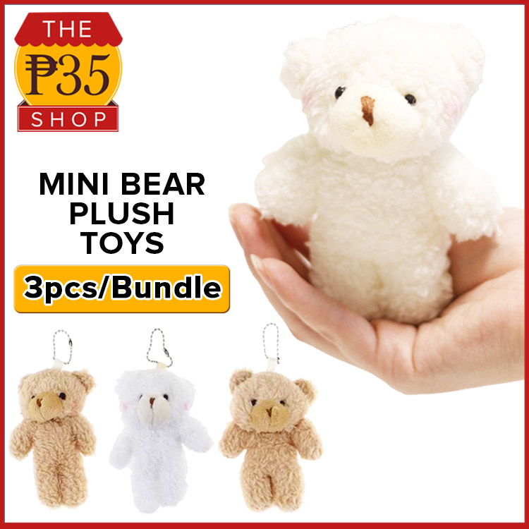 3pcs/Bundle Mini Bear Plush Toys, Cute Plush Toy Keychain Pendant ...