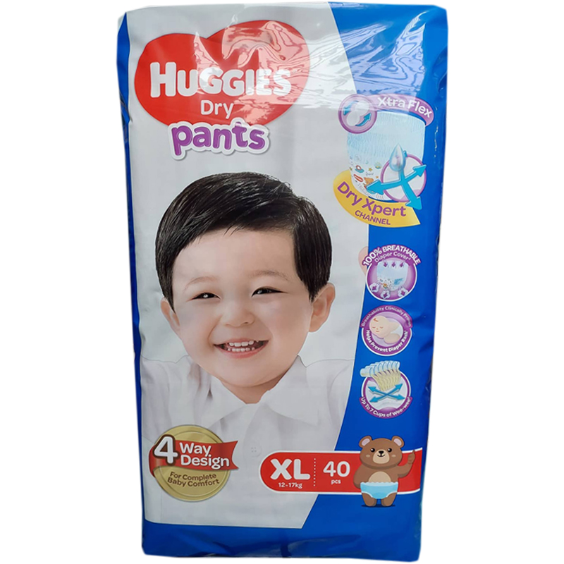 Huggies Dry Pants Diaper XL 40 Pieces Lazada PH
