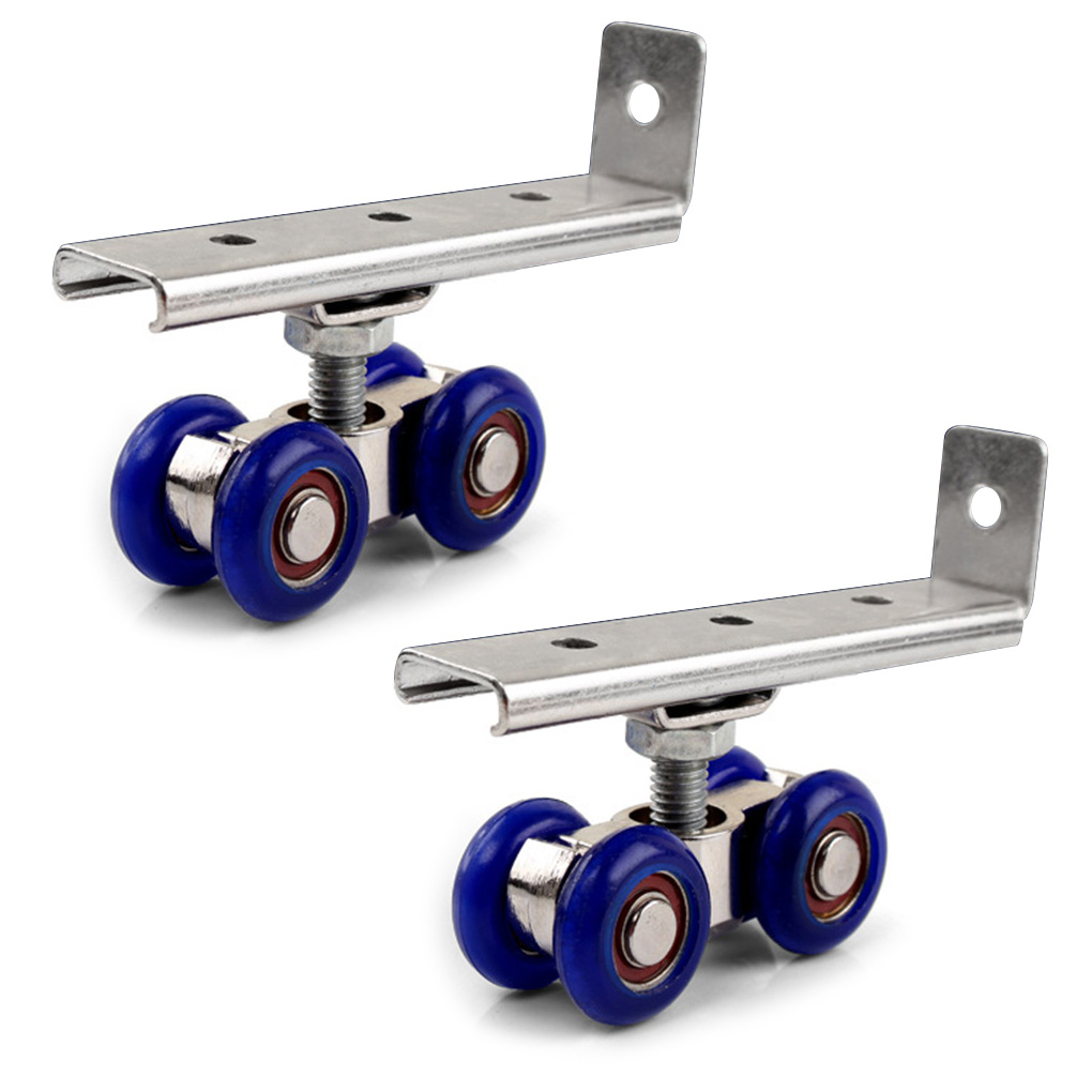 2 Pcs Set 23mm Light Sliding Door Roller 4 Mute Wheels Load Bearing 150kg Sliding Door Tandem