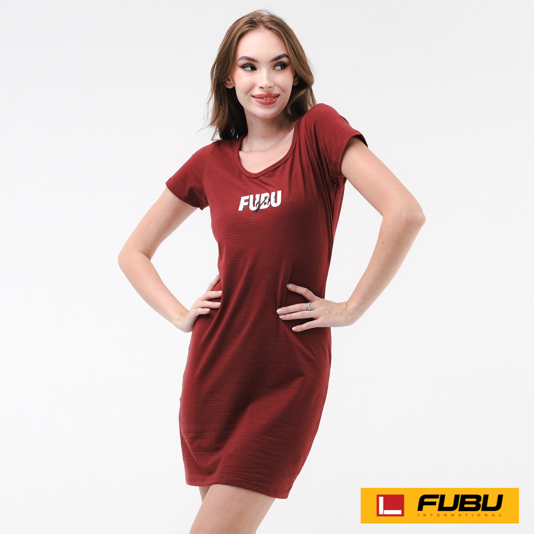 Fubu Girls Short Sleeve Round Neck Dress Slabby QGT22-0329 Fubu A-Line Midi  Dress Casual Graphic Print Dress New Maroon Tawny Brown Dress - Lazada |  Lazada PH