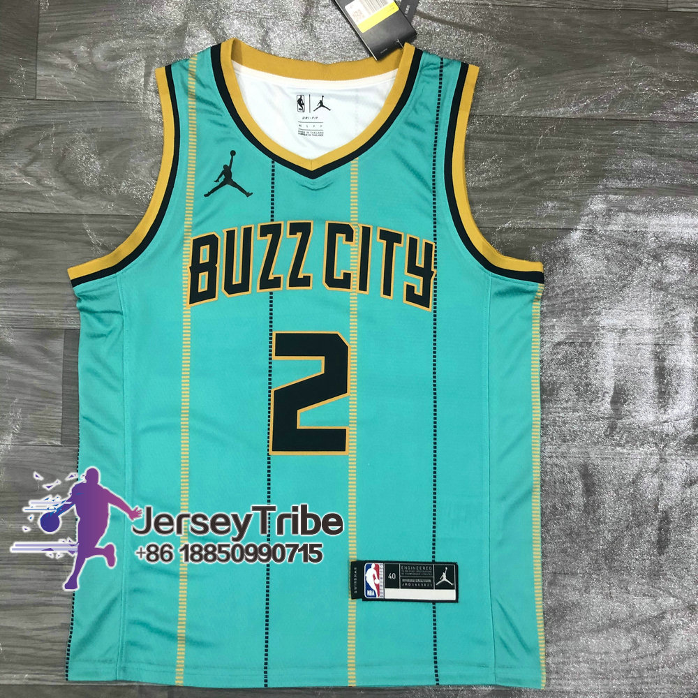 2021 Neu Hornets/Buzz CITY 2# Ball City Edition Embroidered Jersey S-XXL 