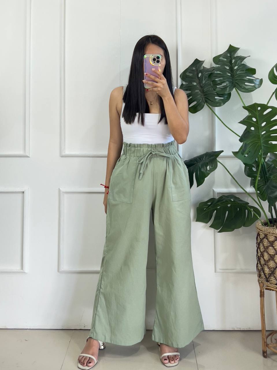 Breezy Bliss Wide Leg Paperbag Waist Pants Versatile Vibes Relaxed Radiance  Chic Comfort