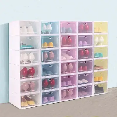 (AST)Candy Color Shoe Box Foldable Drawer Case Storage Organizer-Z077