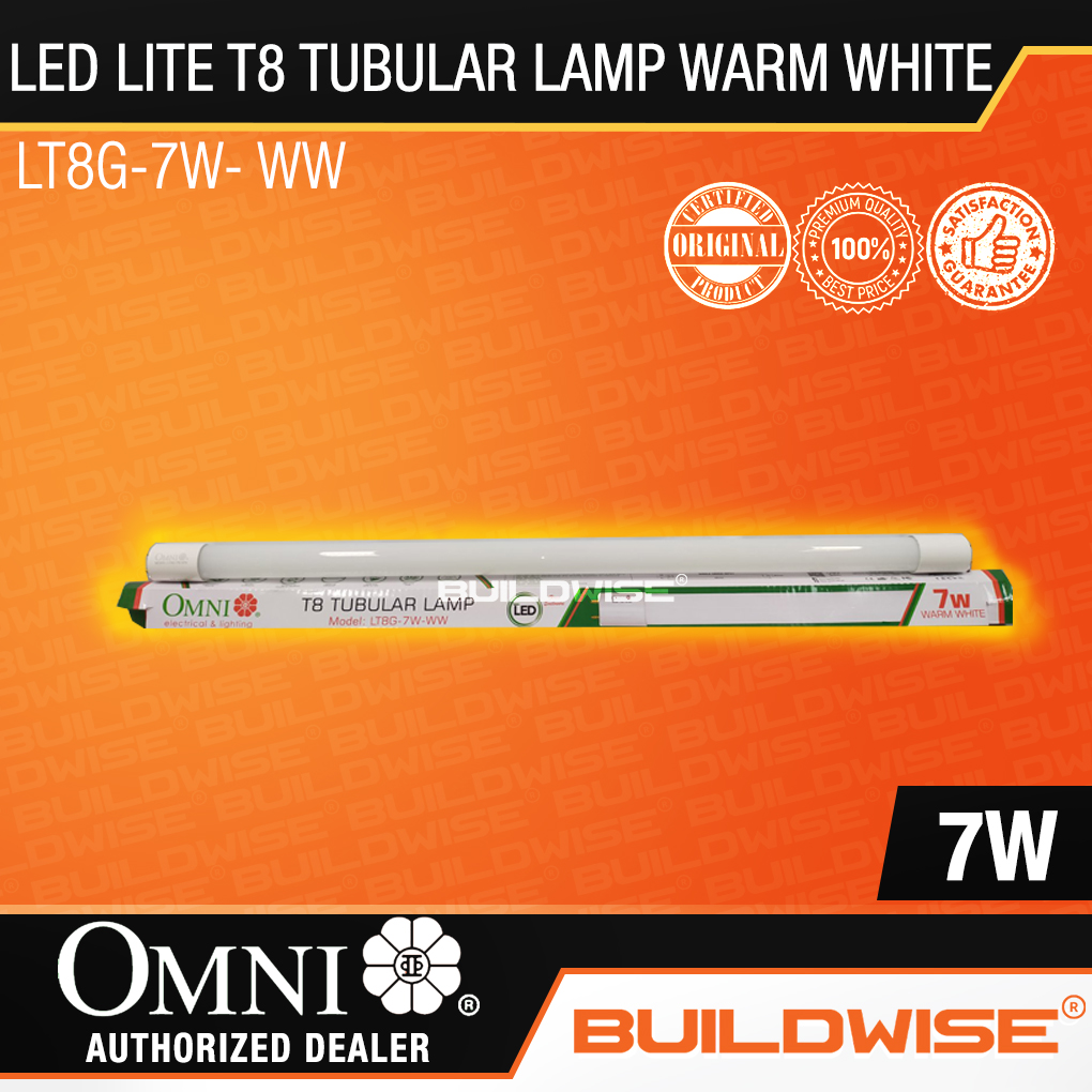 OMNI Led Lite T8 Tubular Lamp 7W Daylight / Warm White LT8G-7W- DL / WW ...