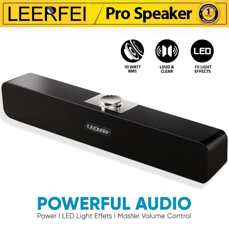 SADA V196 USB Wired Computer Speaker Bar Stereo Subwoofer Powerful