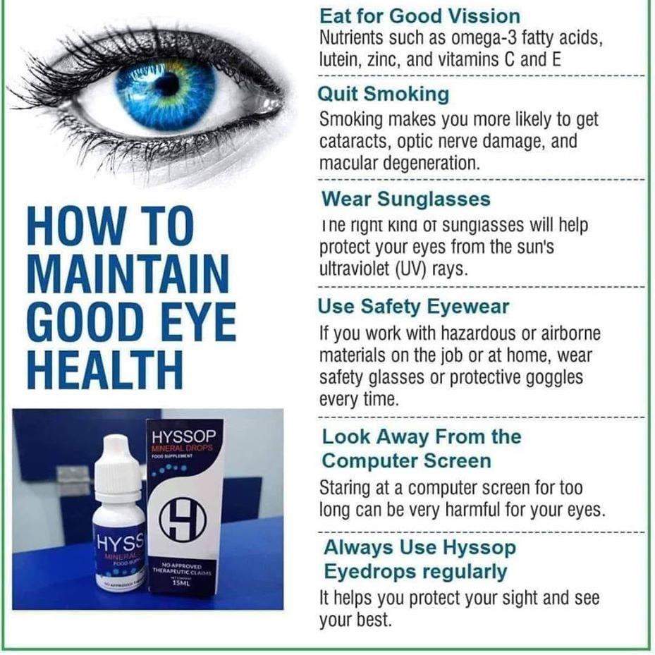 ORIGINAL HYSSOP MINERAL EYE DROPS FDA Approved prevents *Pterygium