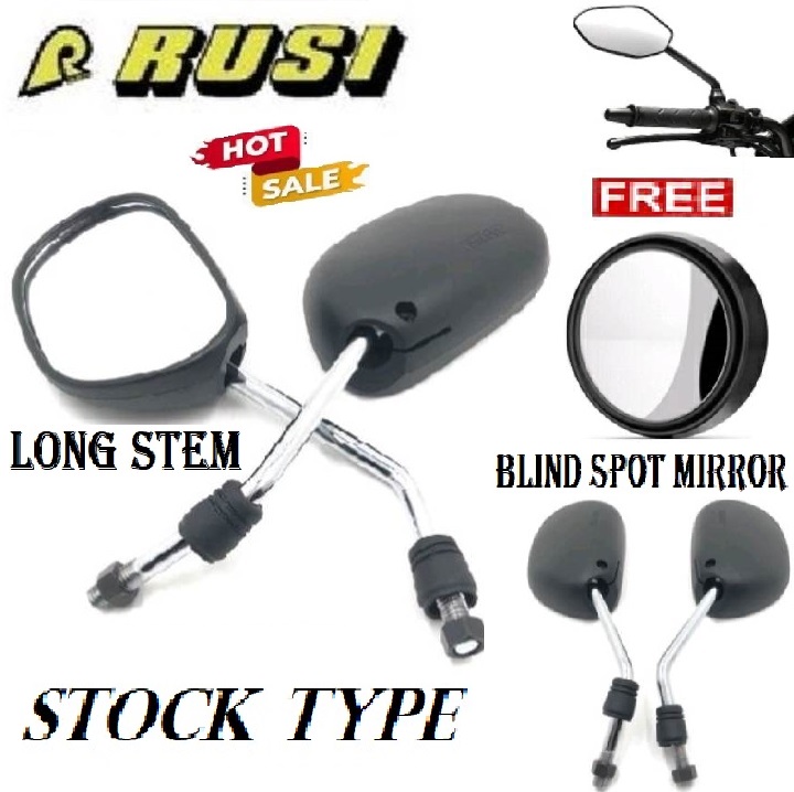 RUSI FLAIR 125 BIG SIDE MIRROR MOTORCYCLE STOCK TYPE LONG STEM WITH