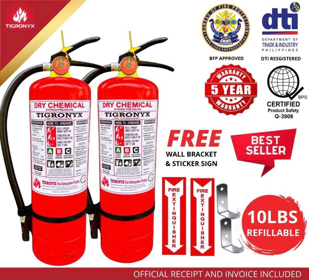 2pcs bundle Fire Extinguisher Dry Chemical 10lbs ABC Type Affordable