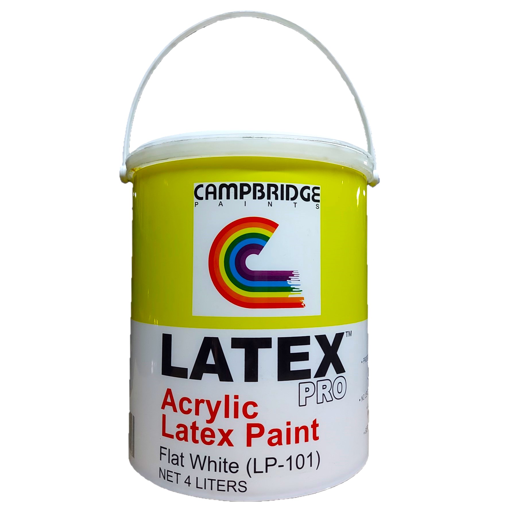 Campbridge Latex Pro Acrylic Latex Paint LP101 Flat White 4L Lazada PH