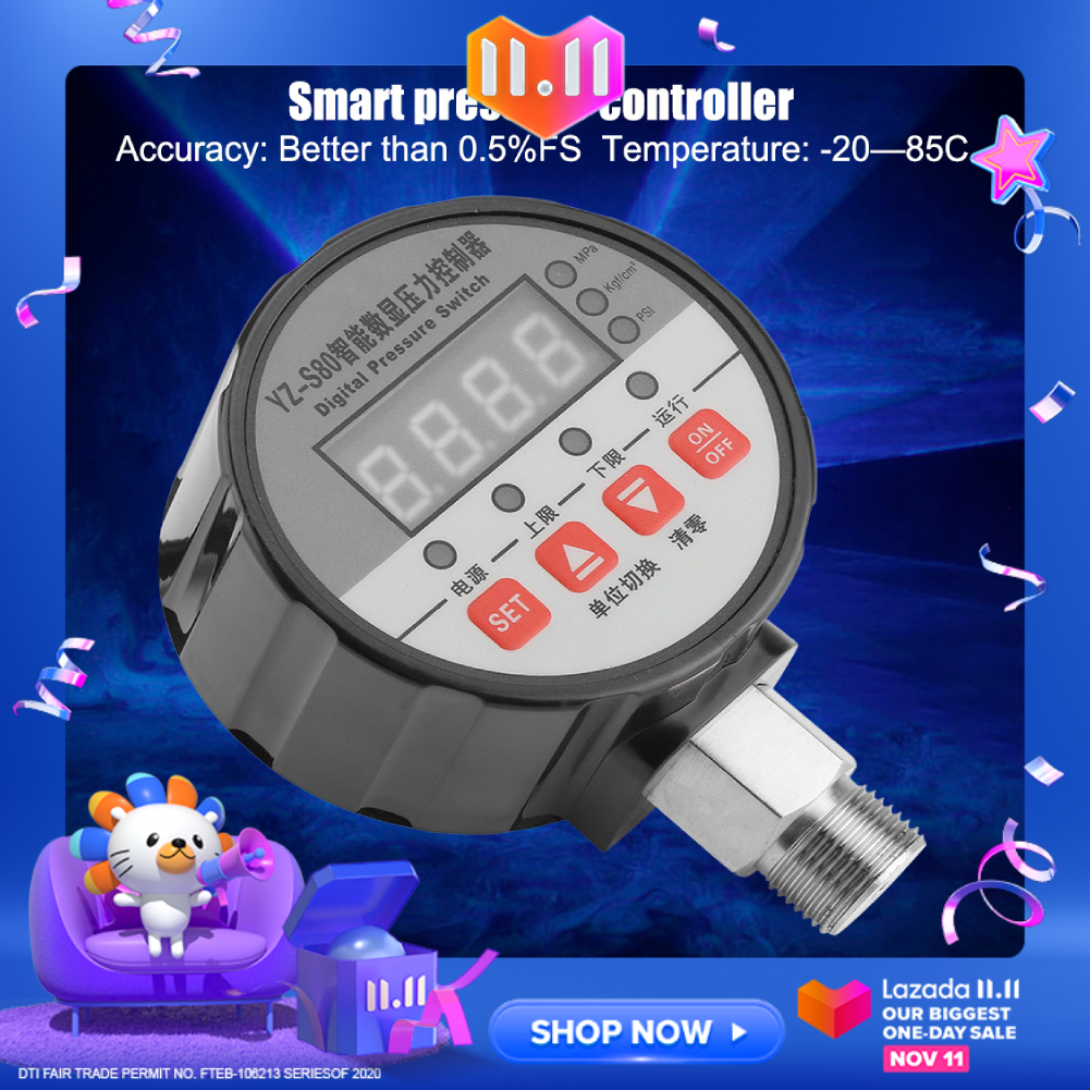 2v Digital Pressure Switch Controller 0 2mpa 0 5 Fs Accuracy For Water Pump Air Compressor Lazada Ph
