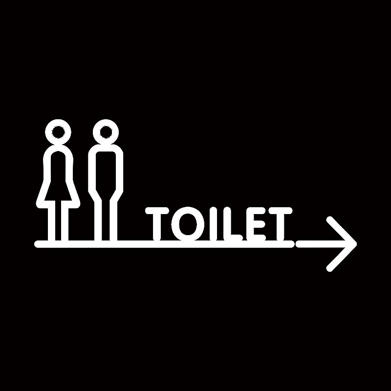 creative-bathroom-numbers-bathroom-acrylic-tip-arrow-indicates-black