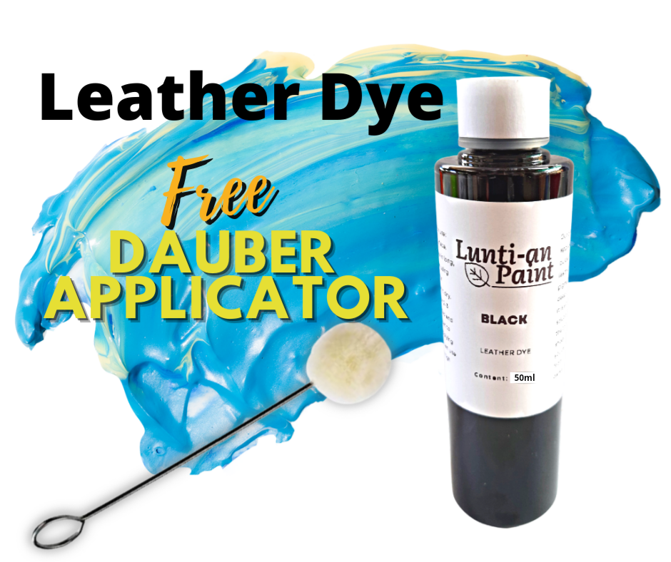 LEATHER DYE 50ML with DAUBER APPLICATOR Shoe Paint Acrylic and non