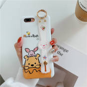 Winnie the Pooh Oppo A5S A3S Oppo A12 A12E Oppo A5 A9 2020 Girl Case Vivo Y11 Y12 Y15 Y17 Case Realme 3 5 5i 6i C3 3 5 Pro Soft Imd Case+Wrist Band Samsung J2 Pro 2018 Redmi 4X Xiaomi Pocophone F1 iPhonee SE 7 7S 8 8S 5 5S Shockproof Ultra Thin Back Cover