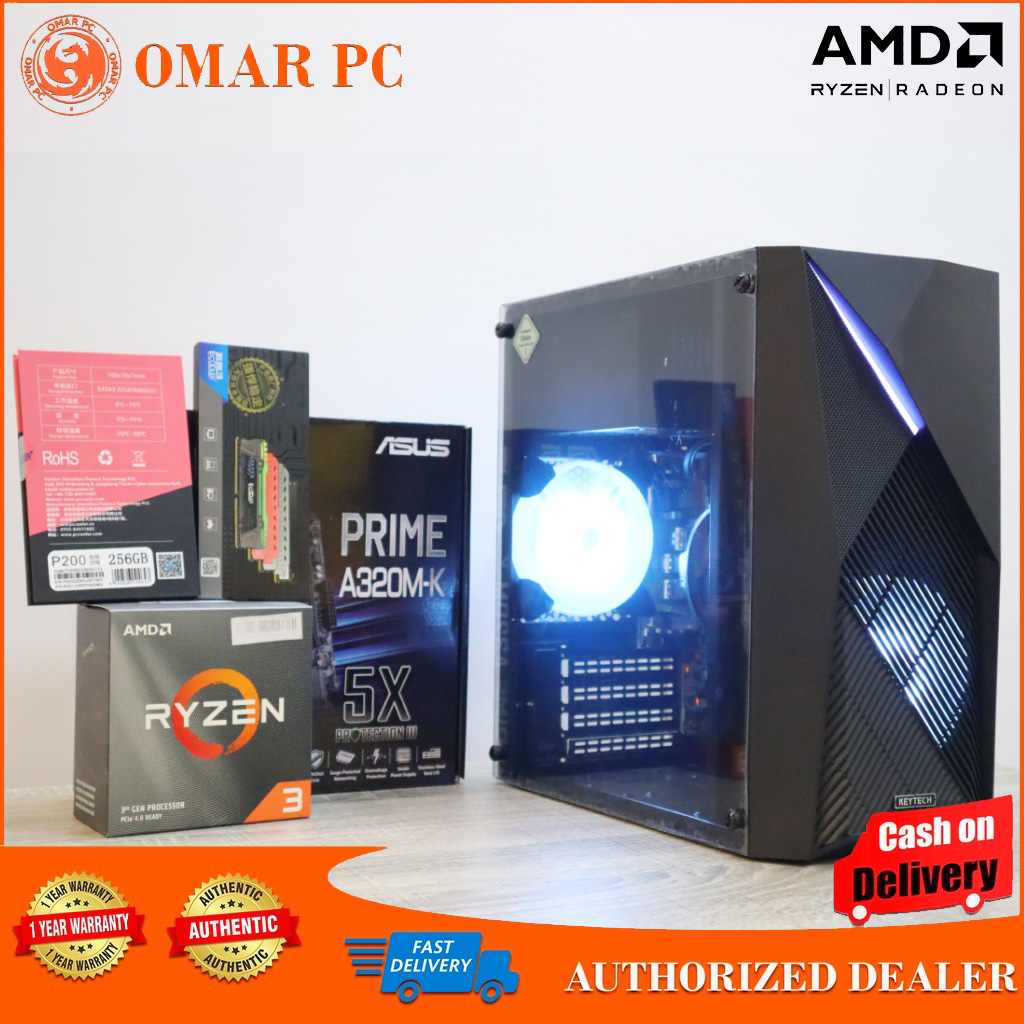 GAMING SYSTEM UNIT [ RYZEN 3 3200G}{ A320M GAMING MOTHERBOARD}{ 8GB